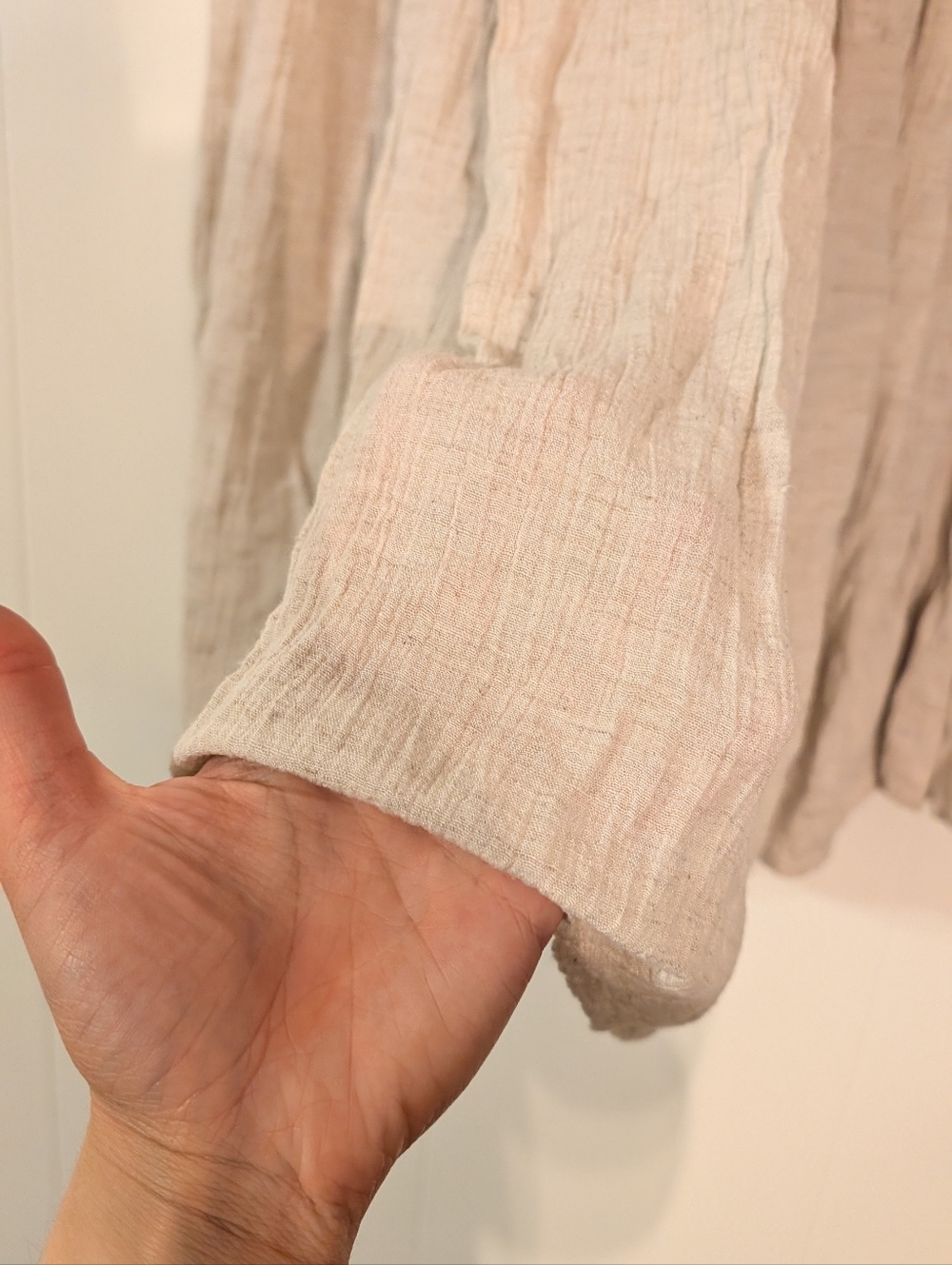 Vintage Cream Natural Fiber Maxi Skirt - Picture 2 of 4